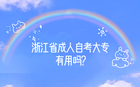 浙江省成人自考大专有用吗?