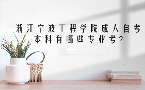 浙江宁波工程学院成人自考本科有哪些专业考?